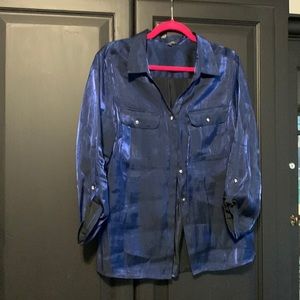 Icy Blue shirt with high sheen Size L